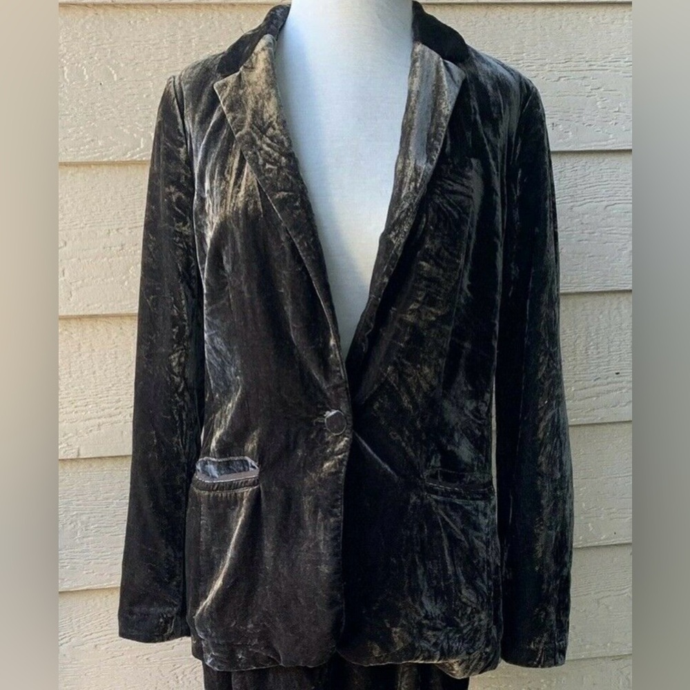 Anthropologie Ett:Twa Gallery Velvet Blazer - Size 10